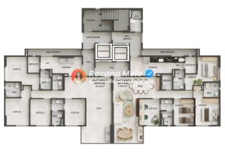 Edf. Costa Escandinava, 100 metros da praia, 107m² ou 110m², varanda gourmet, 4 quartos (4 suítes), 2 vagas, lazer completo Boa Viagem