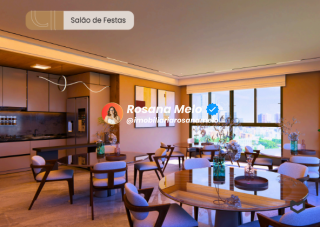Edf. Ária Boa Vista, apartamento com 37,63m², 2 quartos, sala com cozinha integrada, lazer completo, Boa Vista.