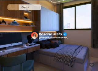 Edf. Ária Boa Vista, apartamento com 37,63m², 2 quartos, sala com cozinha integrada, lazer completo, Boa Vista.