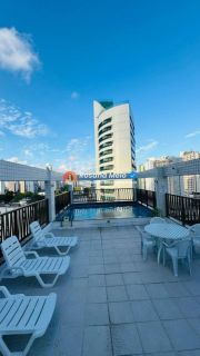 Edf. Boa Viagem Beach Flat, apartamento mobiliado, porteira fechada, 40m², 1 quarto, 1 vaga coberta, lazer completo em Boa Viagem.