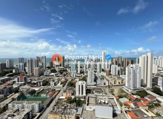 Edf. Morada Porto Nobre, apartamento alto, vista mar, 58m², 2 quartos (1 suíte), lazer completo, Piedade.