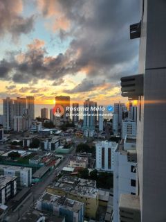 Edf. Morada Porto Nobre, apartamento alto, vista mar, 58m², 2 quartos (1 suíte), lazer completo, Piedade.