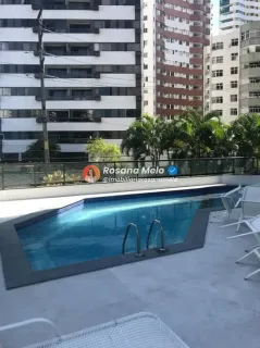 Edf. Mar Azul, apartamento 156m², vista mar, varanda, 4 quartos (2 suítes), 2 vagas, lazer completo, Boa Viagem.