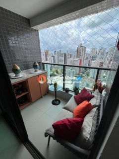 Oportunidade no edf Shopping Living,63m,3 quartos,lazer,andar alto,vista mar.