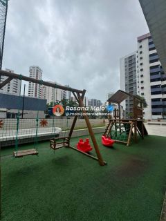 Edf. Manoel Carvalho, apartamento andar alto, nascente, 125m², varanda, 3 quartos (1 suíte master com banheira), 2 vagas cobertas, Boa Viagem