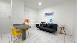Flat no Studio Everest com 29m² na praia do Pina a 30 metros da mar |  Porteira Fechada
