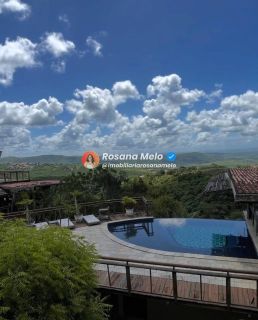 Cond. Asa Branca, casa com vista para o vale, 500m², varanda, 5 suítes, área de lazer, Gravatá