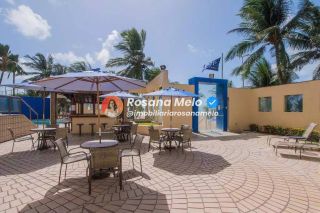 Edf. Costa Mar by Atlântica, stúdio mobiliado beira mar, 30m², varanda, lazer completo, Piedade