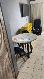 Edf. Costa Mar by Atlântica, stúdio mobiliado beira mar, 30m², varanda, lazer completo, Piedade