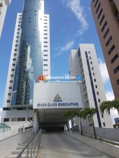 Edifício Beach Class Executive, andar alto, varanda, vista mar,  33m², 1 quarto (suíte), lazer completo, Pina.