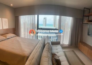 Edf Icon design living , 30m² , Mobiliado, Vista Mar