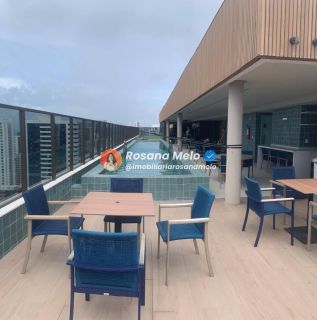 Edf Icon design living , 30m² , Mobiliado, Vista Mar