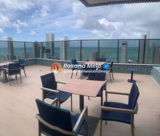 Edf Icon design living , 30m² , Mobiliado, Vista Mar