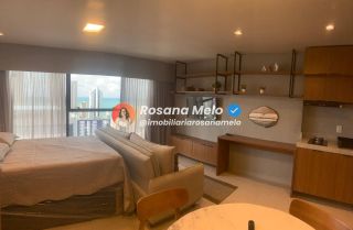 Edf Icon design living , 30m² , Mobiliado, Vista Mar