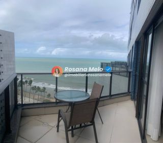 Apartamento com 54m², beira-mar, 1 suíte, 1 vaga de garagem, mobiliado, Edf. Portal Ivanir Silvestre, em Boa Viagem