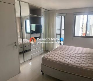 Apartamento com 54m², beira-mar, 1 suíte, 1 vaga de garagem, mobiliado, Edf. Portal Ivanir Silvestre, em Boa Viagem