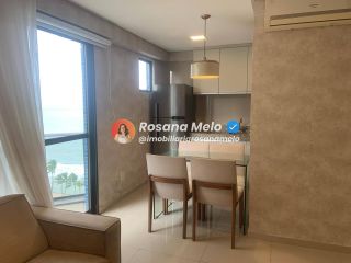 Apartamento com 49m², beira-mar, 1 suíte, 1 vaga de garagem, mobiliado, Edf. Portal Ivanir Silvestre, em Boa Viagem