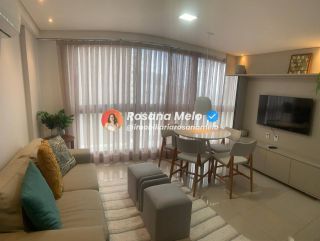 Apartamento com 54m², beira-mar, 1 suíte, 1 vaga de garagem, mobiliado, Edf. Portal Ivanir Silvestre, em Boa Viagem