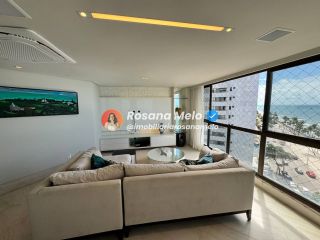 Apartamento à beira-mar para alugar com 160m², 3 suítes, mobiliado, Edf. Ivanir Silvestre, em Boa Viagem