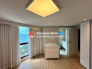 Apartamento à beira-mar para alugar com 160m², 3 suítes, mobiliado, Edf. Ivanir Silvestre, em Boa Viagem