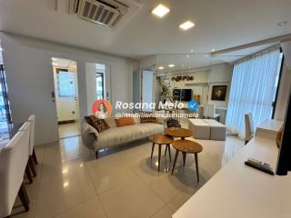 Apartamento mobiliado à beira-mar para alugar com 60m², 2 quartos (1 suíte), Edf. Ivanir Silvestre, em Boa Viagem