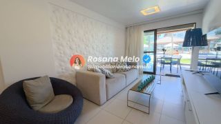 Apartamento térreo à venda com 72,97m², piscina privativa, 2 quartos, Condomínio La Fleur Polinésia, em Muro Alto