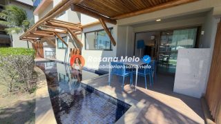 Apartamento térreo à venda com 72,97m², piscina privativa, 2 quartos, Condomínio La Fleur Polinésia, em Muro Alto