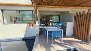 Apartamento térreo à venda com 72,97m², piscina privativa, 2 quartos, Condomínio La Fleur Polinésia, em Muro Alto
