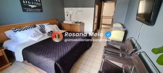 Apartamento à beira-mar para alugar com 30m², varanda com vista para o mar, Condomínio Costa Mar By Atlântica, em Piedade