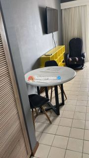 Apartamento à beira-mar para alugar com 30m², varanda com vista para o mar, Condomínio Costa Mar By Atlântica, em Piedade