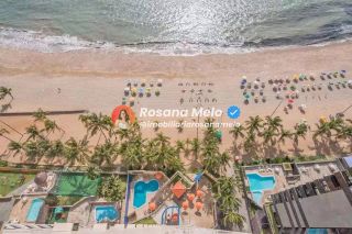 Apartamento à beira-mar para alugar com 30m², varanda com vista para o mar, Condomínio Costa Mar By Atlântica, em Piedade