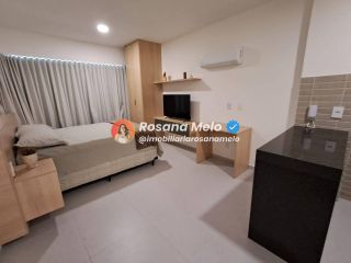 Edf Domus Augusto Lins e silva,26m,Studio mobiliado e decorado,vista mar.