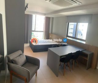 Studio 30m², mobiliado, Edf. Rooftop, Boa Viagem