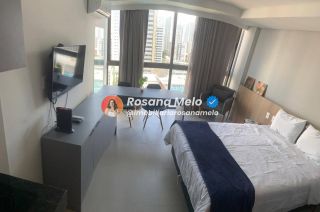 Studio 30m², piscina e academia, Edf. Rooftop, Boa Viagem