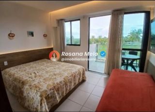 Apartamento 1 quarto, 30m², mobiliado, em frente às piscinas, Mana Beach Ohana, Muro Alto