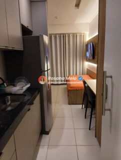 Apartamento 1 quarto, 30m², mobiliado, em frente às piscinas, Mana Beach Ohana, Muro Alto