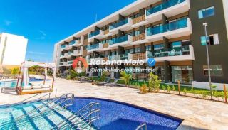 Apartamento 1 quarto, 30m², mobiliado, em frente às piscinas, Mana Beach Ohana, Muro Alto