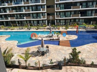 Apartamento 1 quarto, 30m², mobiliado, em frente às piscinas, Mana Beach Ohana, Muro Alto