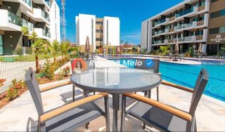 Apartamento 1 quarto, 30m², mobiliado, em frente às piscinas, Mana Beach Ohana, Muro Alto