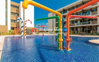 Apartamento 1 quarto, 30m², mobiliado, em frente às piscinas, Mana Beach Ohana, Muro Alto