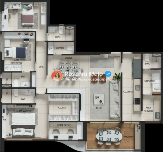 Apartamento 4 quartos (2 suítes), 132m², lazer completo, Edf. Alameda Jardins, Boa Viagem