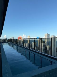 Apartamento 1 quarto (1 suíte), 50,51m², piscina panorâmica, Edf. Icon, Boa Viagem
