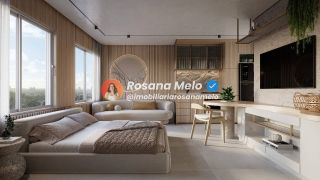 Studio com varanda, 28,48m², piscina com borda infinita, Sollaro Studio Design, Boa Viagem