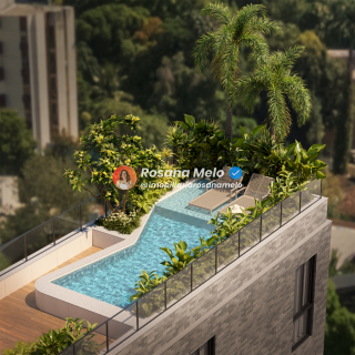 Apartamento 3 suítes, 129,37m², rooftop com piscina, Aurum Hall, Casa Forte