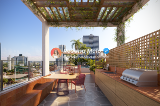 Apartamento 3 suítes, 129,37m², rooftop com piscina, Aurum Hall, Casa Forte