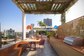 Apartamento 3 suítes, 105,70m², rooftop com piscina, Aurum Hall, Casa Forte