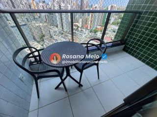 Apartamento 2 suítes, 58m², varanda com vista mar, Edf. Costa das Palmeiras, Boa Viagem