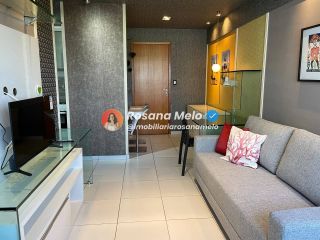 Apartamento 1 quarto, 37m², mobiliado e decorado, Edf. Costa Branca, Boa Viagem