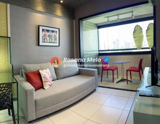 Apartamento 1 quarto, 37m², mobiliado e decorado, Edf. Costa Branca, Boa Viagem