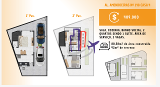 Casa Para Vender com 02 quartos no bairro Masterville em Sarzedo